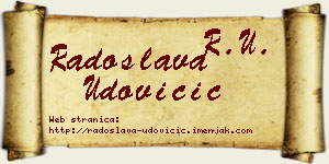 Radoslava Udovičić vizit kartica